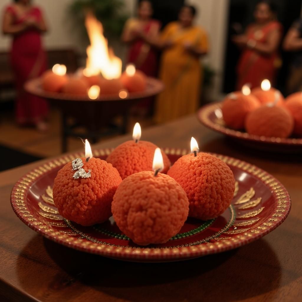 Motichoor Laddu Candle