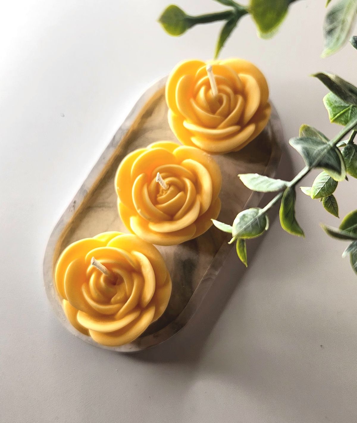 Rose Candles in Many Colours | set of 4