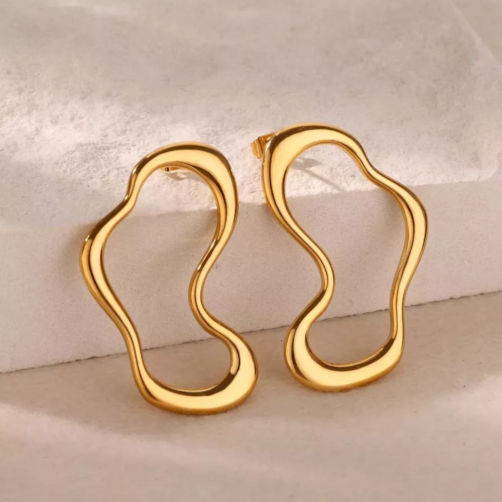 Irregular Wave Drop Earrings