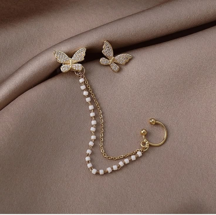 Korean Single Ear with Butterfly