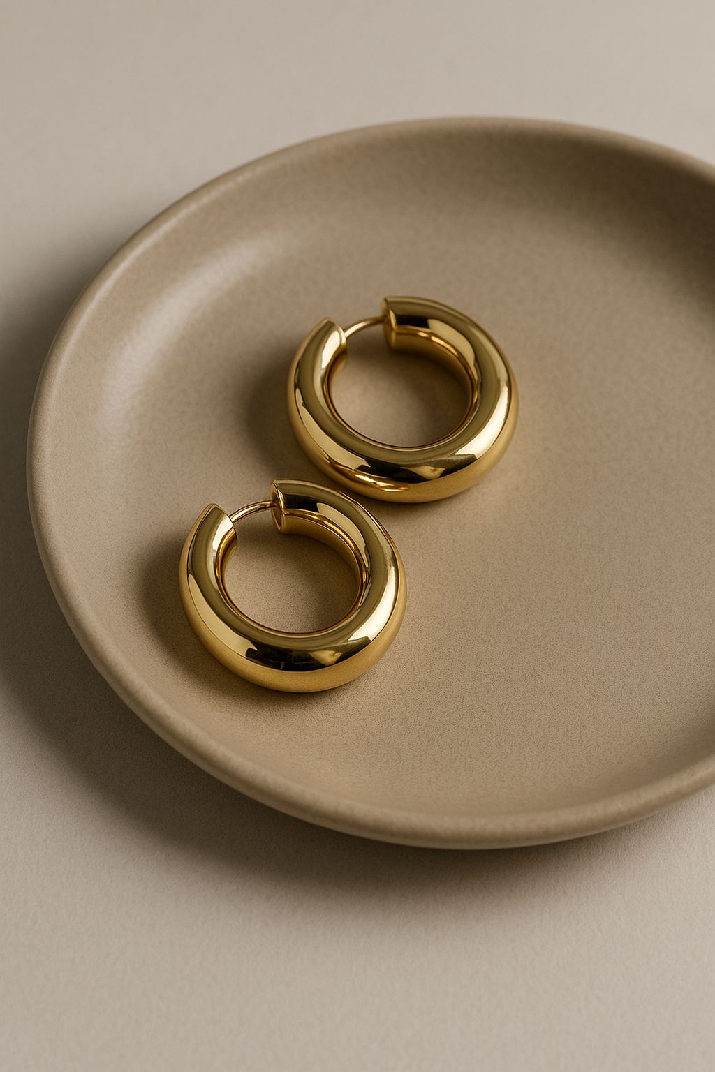 Chunky Gold Hoop Earrings