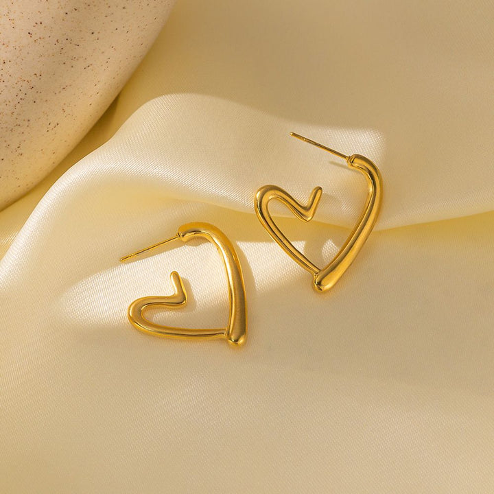 Heart Hoop Earrings