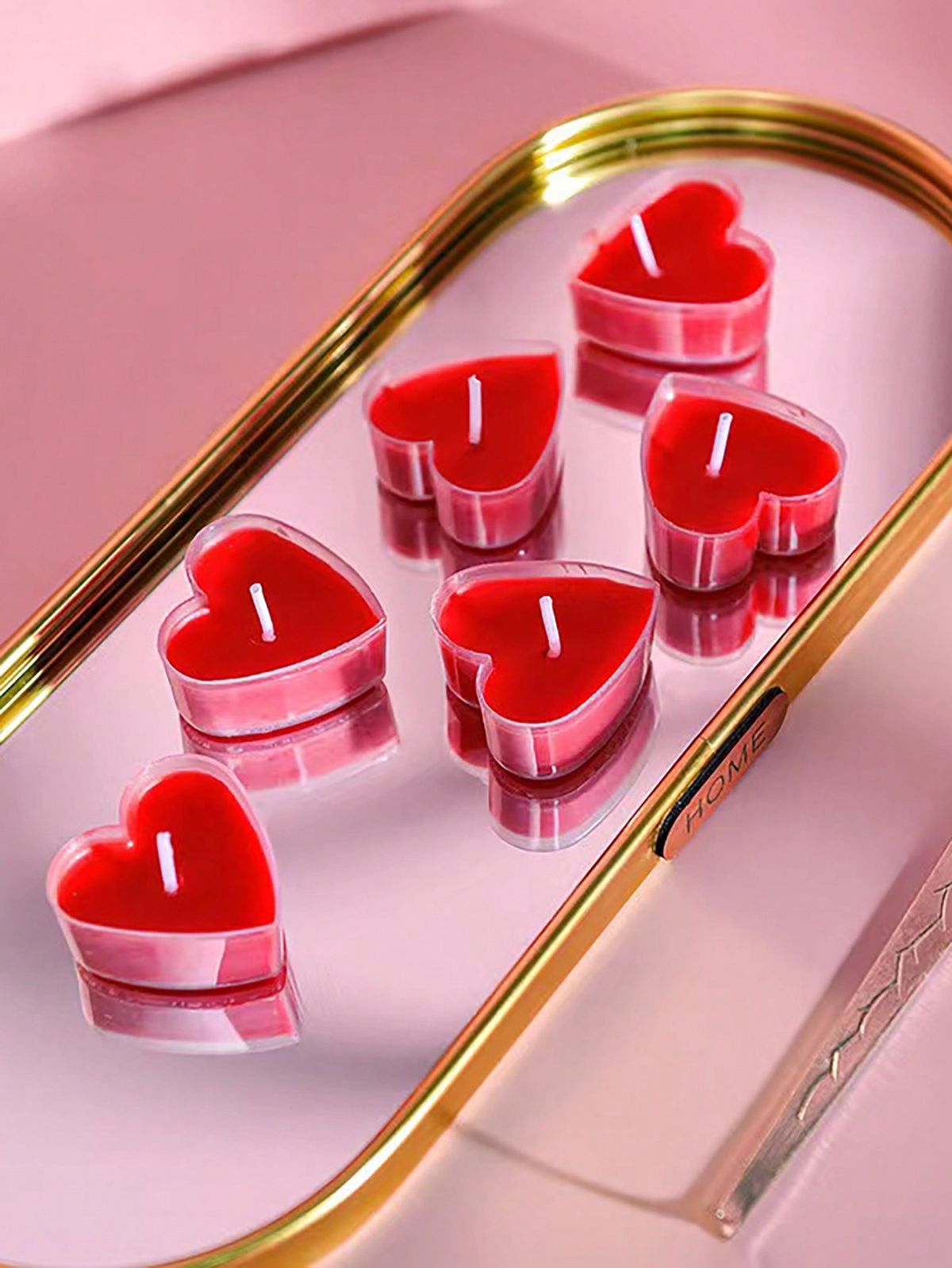 Mini Heart Candles – Set of 9
