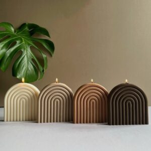 earth arch collection | sculptural rainbow candles