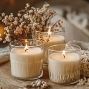 cozy luxe trio | hand poured glass candles