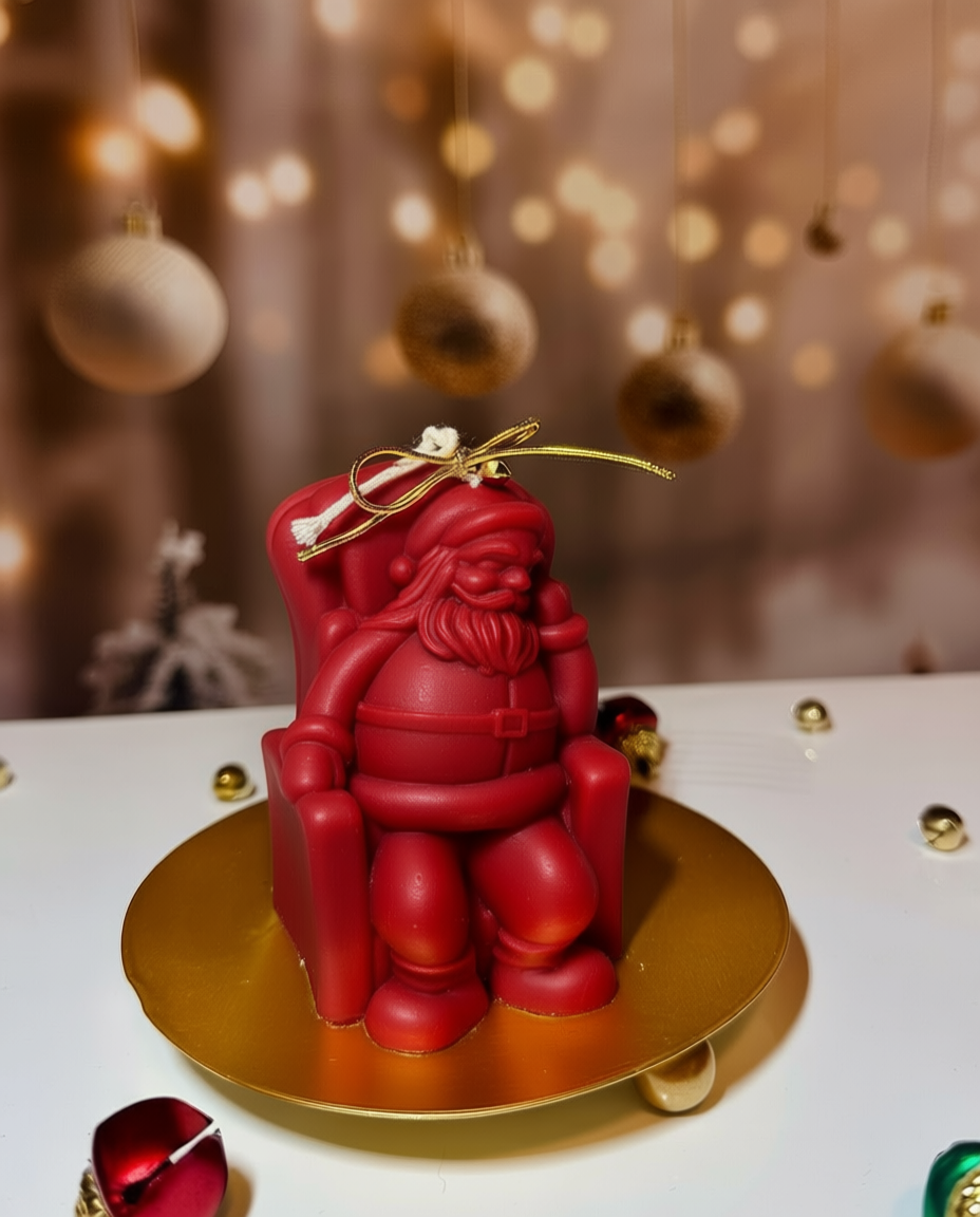 Santa chair candle